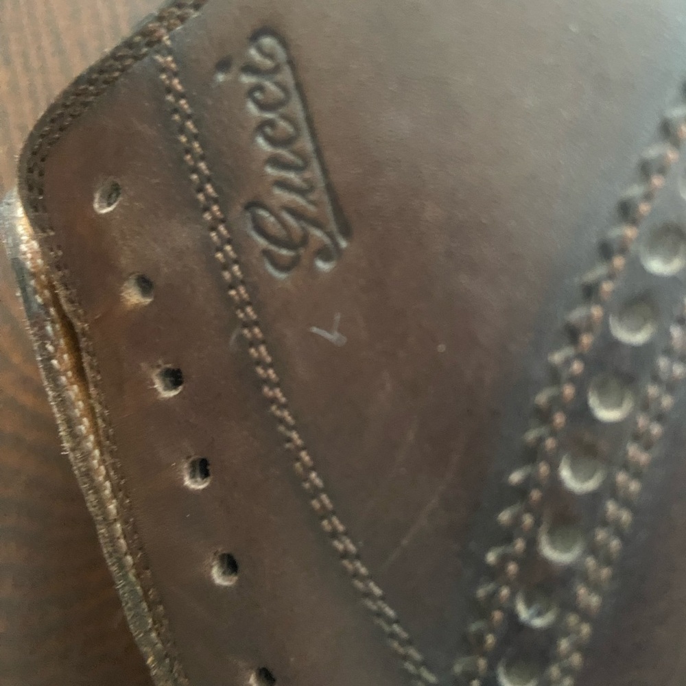 Gucci Men's Rich Brown Leather Derbys